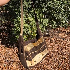 Vintage Celestial Brown Soft Purse